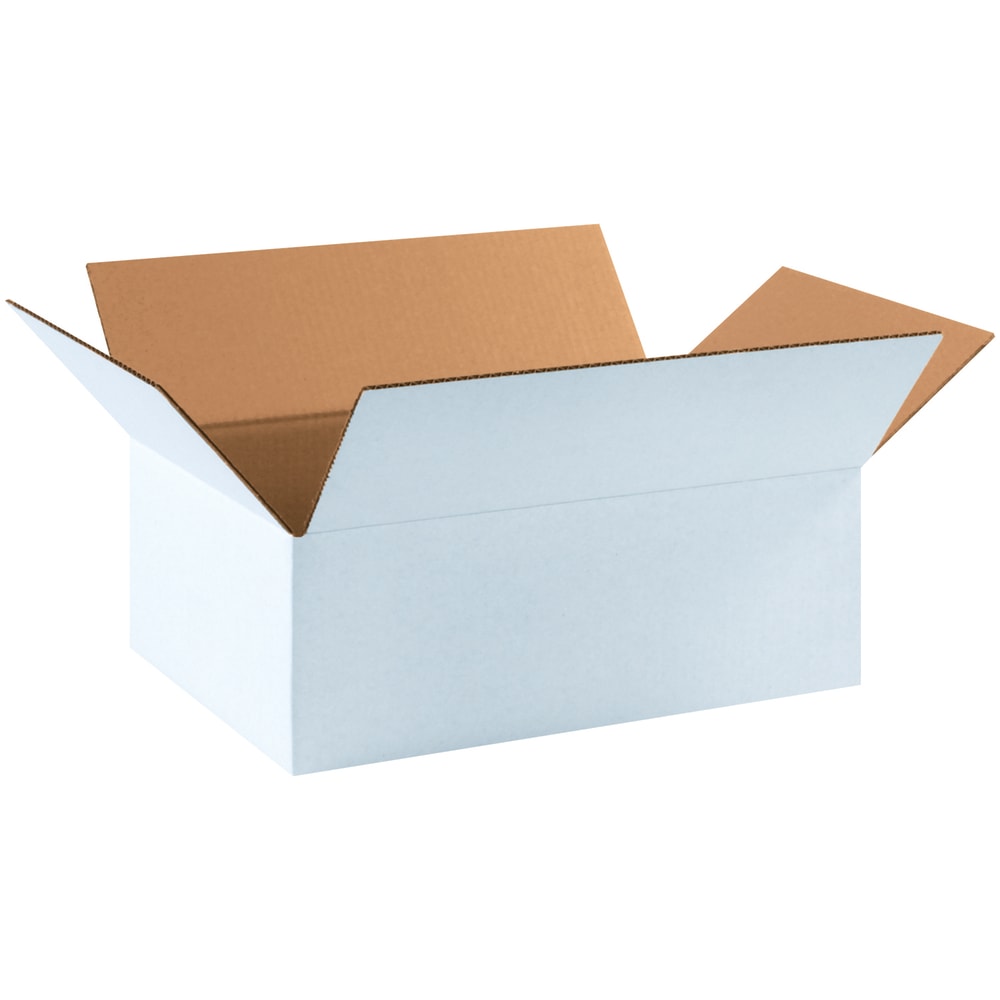 Partners Brand White Corrugated Boxes, 17 1/4in x 11 1/4in x 6in, Pack Of 25 MPN:17116W