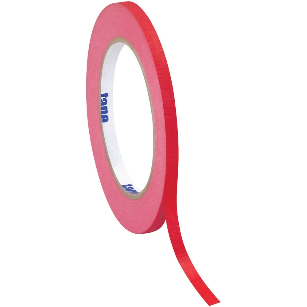 Tape Logic Color Masking Tape, 3in Core, 0.5in x 180ft, Red, Case Of 72 MPN:T933003R