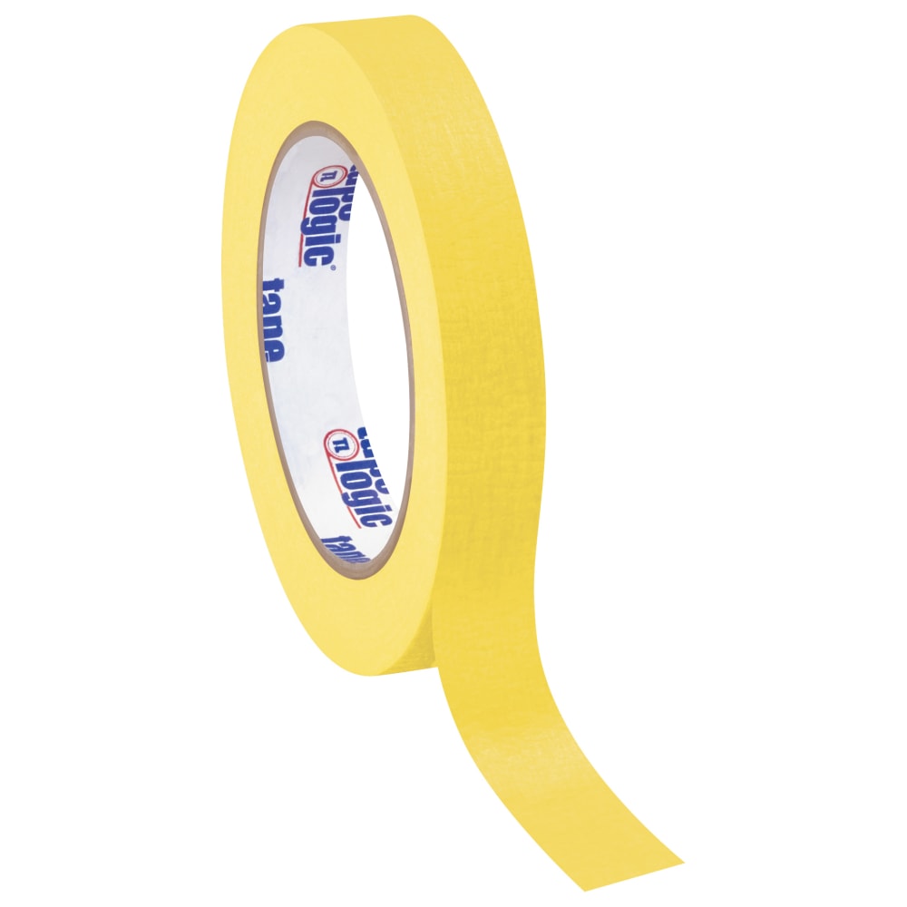 Tape Logic Color Masking Tape, 3in Core, 0.75in x 180ft, Yellow, Case Of 12 MPN:T93400312PKY
