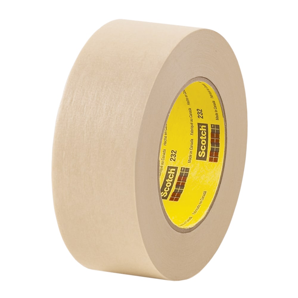 3M 232 Masking Tape, 3/4in x 60 Yd., Tan, Case Of 48 MPN:T934232