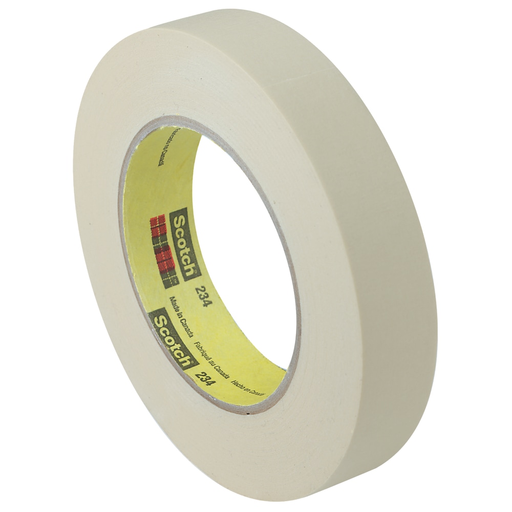 Scotch 234 General Purpose Masking Tape, 3in Core, 1in x 60 Yd., Tan, Case Of 12 MPN:T93523412PK