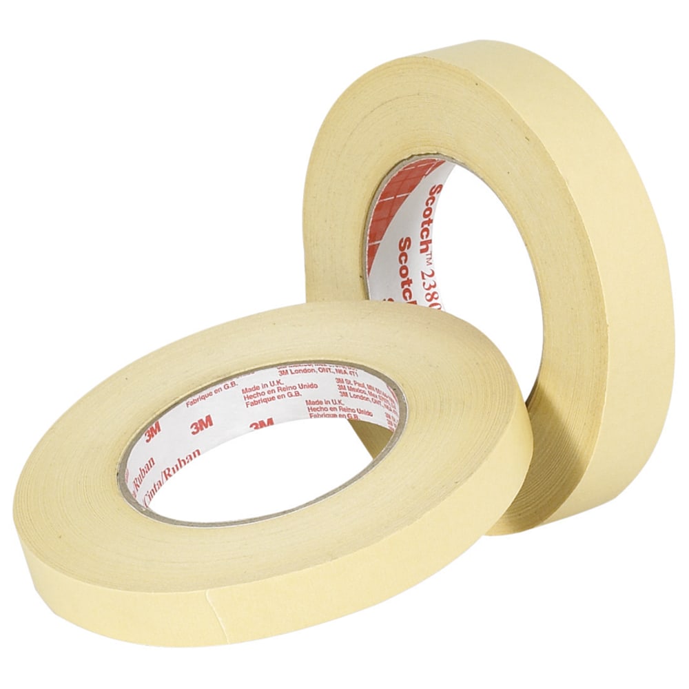 Scotch 2380 High Temperature Masking Tape, 1in x 60 Yd., Tan, Case Of 36 MPN:T9352380