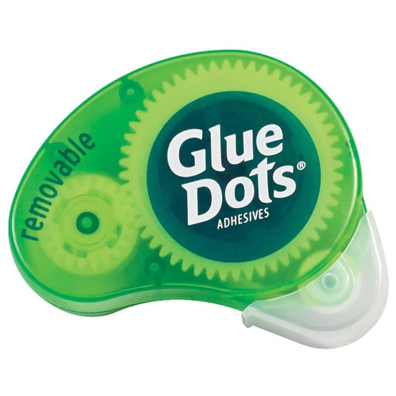 Glue Dots Dot N Go Dispensers, Removable, Clear/Green, Case Of 6 MPN:FSC12122A.073