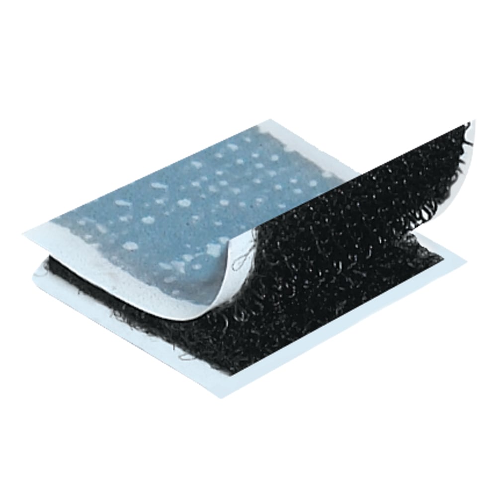 Tape Logic Precut Hook-And-Loop Adhesive Strips, 1in x 1in, Black, Case Of 200 MPN:FSC12122A.804