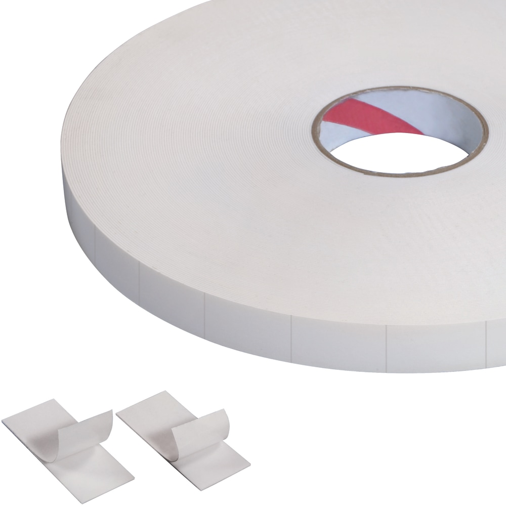 Tape Logic Double-Sided Foam Strips, 3in Core, 1in x 3in, White, Roll Of 216 MPN:T95218