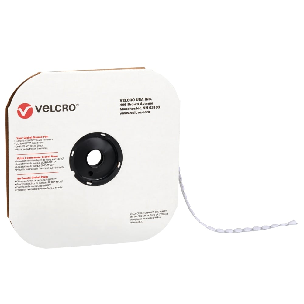 VELCRO Brand Tape, Hook Dots, 0.38in
