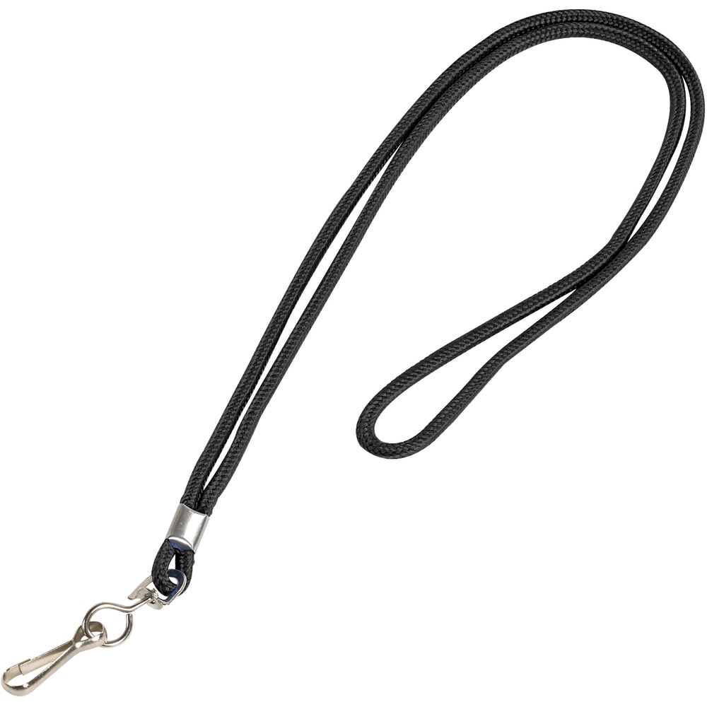 Partners Brand Standard Lanyards, With Hook, 38in, Black, Case Of 24 MPN:LY100