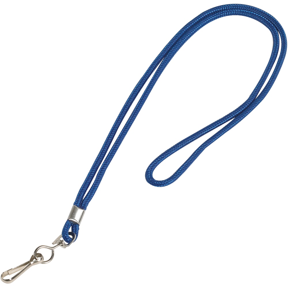 Partners Brand Standard Lanyards, With Hook, 36in, Blue, Case Of 24 MPN:LY102