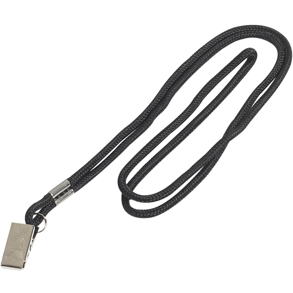 Partners Brand Standard Lanyards, With Clip, 38in, Black, Case Of 24 MPN:LY110