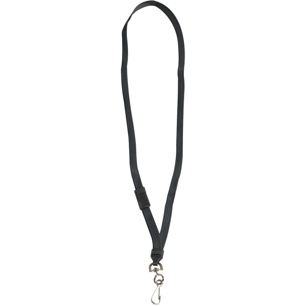 Partners Brand Breakaway Lanyards, 38in, Black, Case Of 24 MPN:LY120