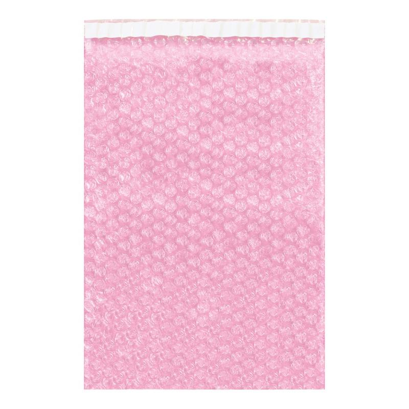 Partners Brand Anti-Static Bubble Pouches, 11-1/2inH x 12inW, Pink, Case Of 250 Pouches MPN:BOB1211AS