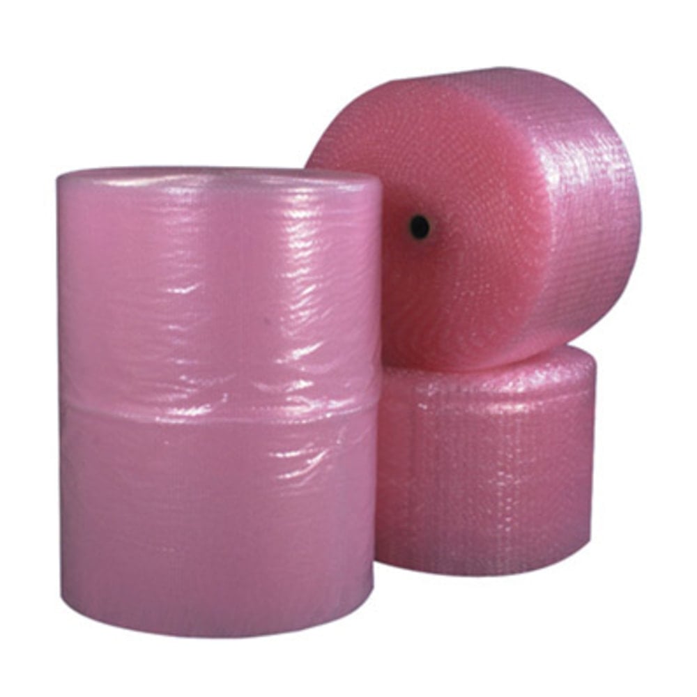 B O X Packaging Anti-Static Air Bubble Rolls, 1/2in x 24in x 250ft, Pink, Pack Of 2 MPN:BW12S24ASP