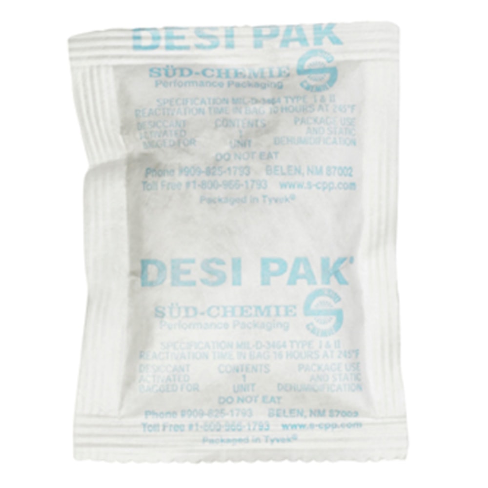 Tyvek Clay Desiccants - 5 Gallon Pail 3in x 4in x 1/4in, Case of 300 MPN:DES121