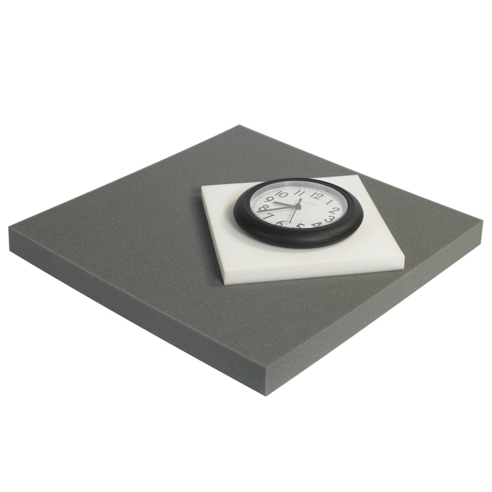Partners Brand Soft Foam, Sheets, 1inH x 24inW x 24inD, Charcoal, Case Of 12 MPN:FSC24241