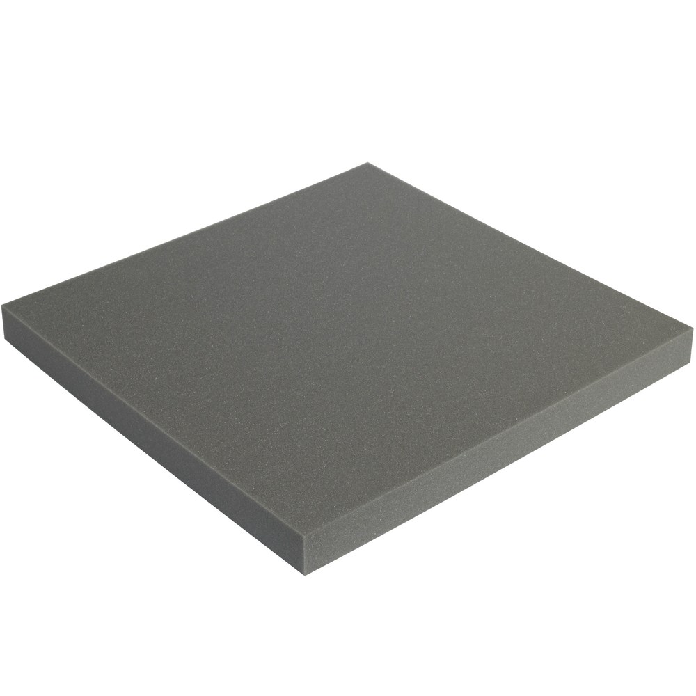 Partners Brand Soft Foam, Sheets, 2inH x 24inW x 24inD, Charcoal, Case Of 6 MPN:FSC24242