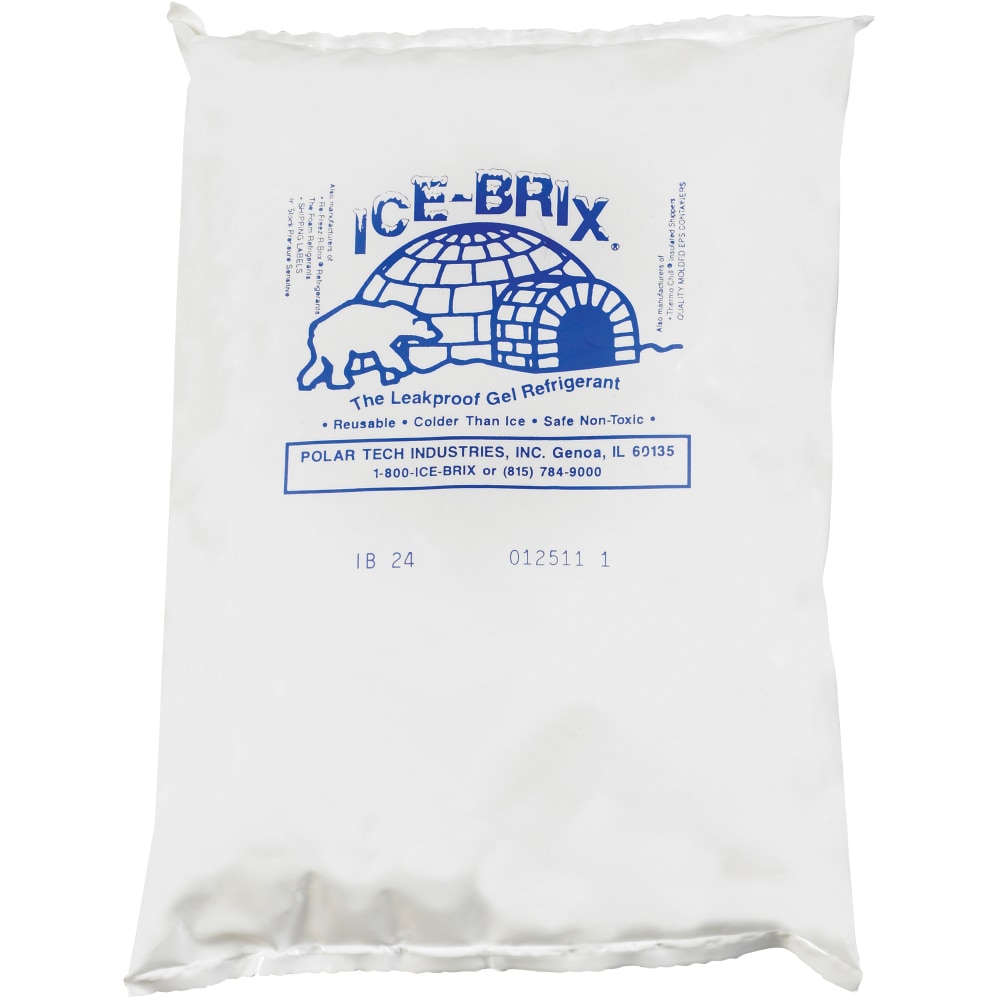 Ice-Brix Cold Packs, 24 oz, 8in x 6in x 1 1/4in, Box Of 12 MPN:IB24BPD