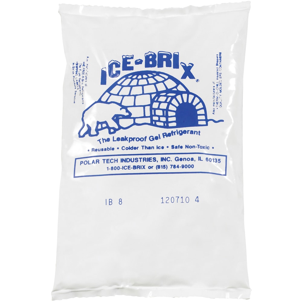 Ice-Brix Cold Packs, 8 oz, 6in x 4in x 3/4in, Box Of 36 MPN:IB8BPD