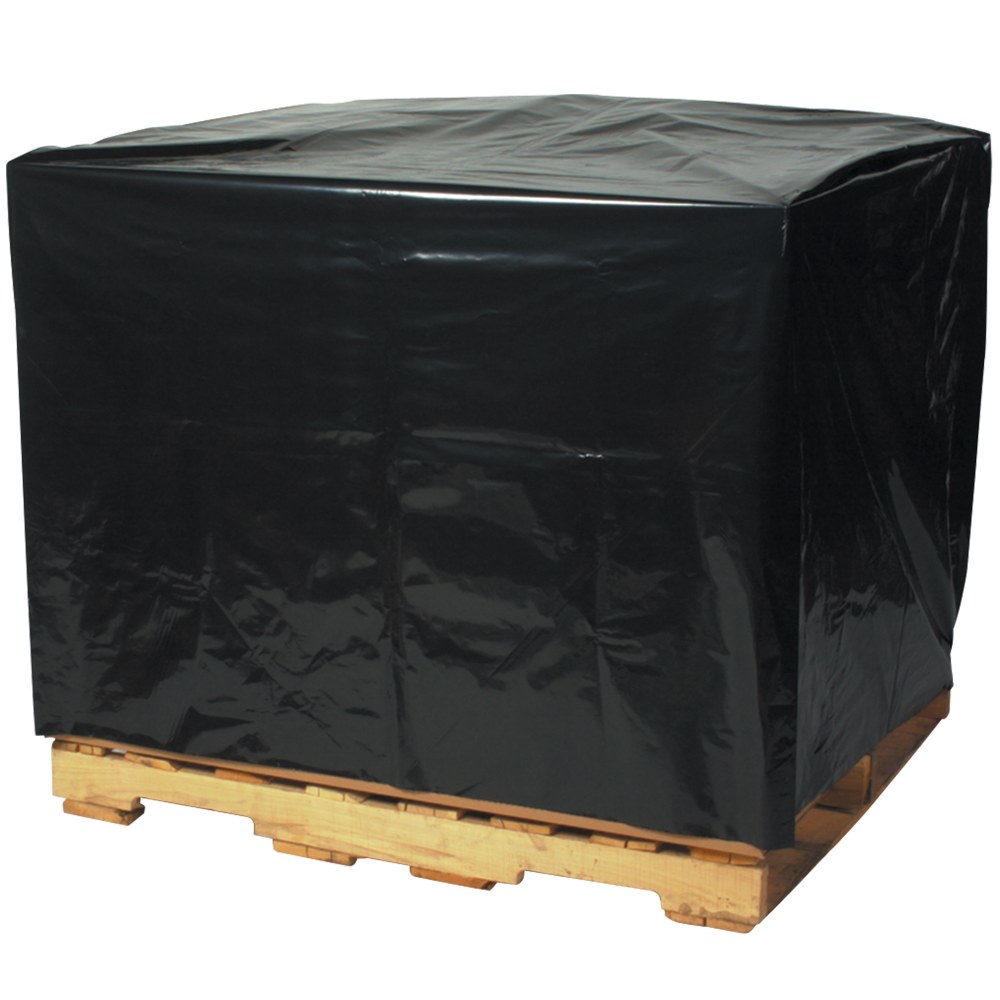 Partners Brand 3-Mil Pallet Covers, 51in x 49in x 73in, Black, Case Of 50 MPN:PC140