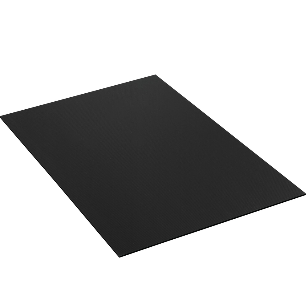 Partners Brand Plastic Corrugated Sheets, 18in x 24in, Black, Pack Of 10 MPN:PCS2418B