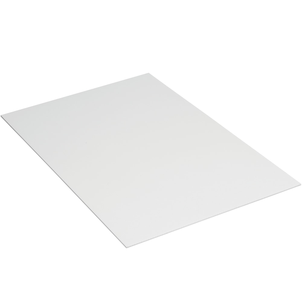 Partners Brand Plastic Corrugated Sheets, 18in x 24in, White, Pack Of 10 MPN:PCS2418W