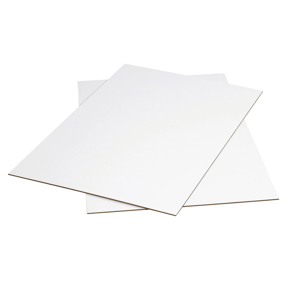 Partners Brand Material Kraft Corrugated Sheets, 24in x 36in, White, Pack Of 20 MPN:SP2436W
