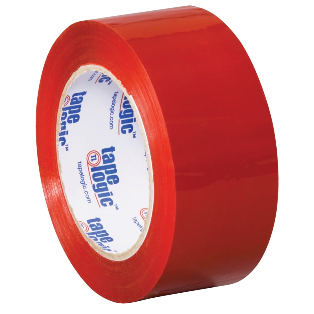 Tape Logic Carton-Sealing Tape, 3in Core, 2in x 110 Yd, Red, Pack Of 18 MPN:T90222R18PK