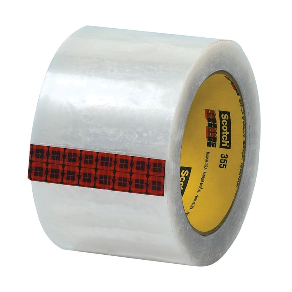 3M 355 Carton Sealing Tape, 3in x 55 Yd., Clear, Case Of 6 MPN:T9053556PK