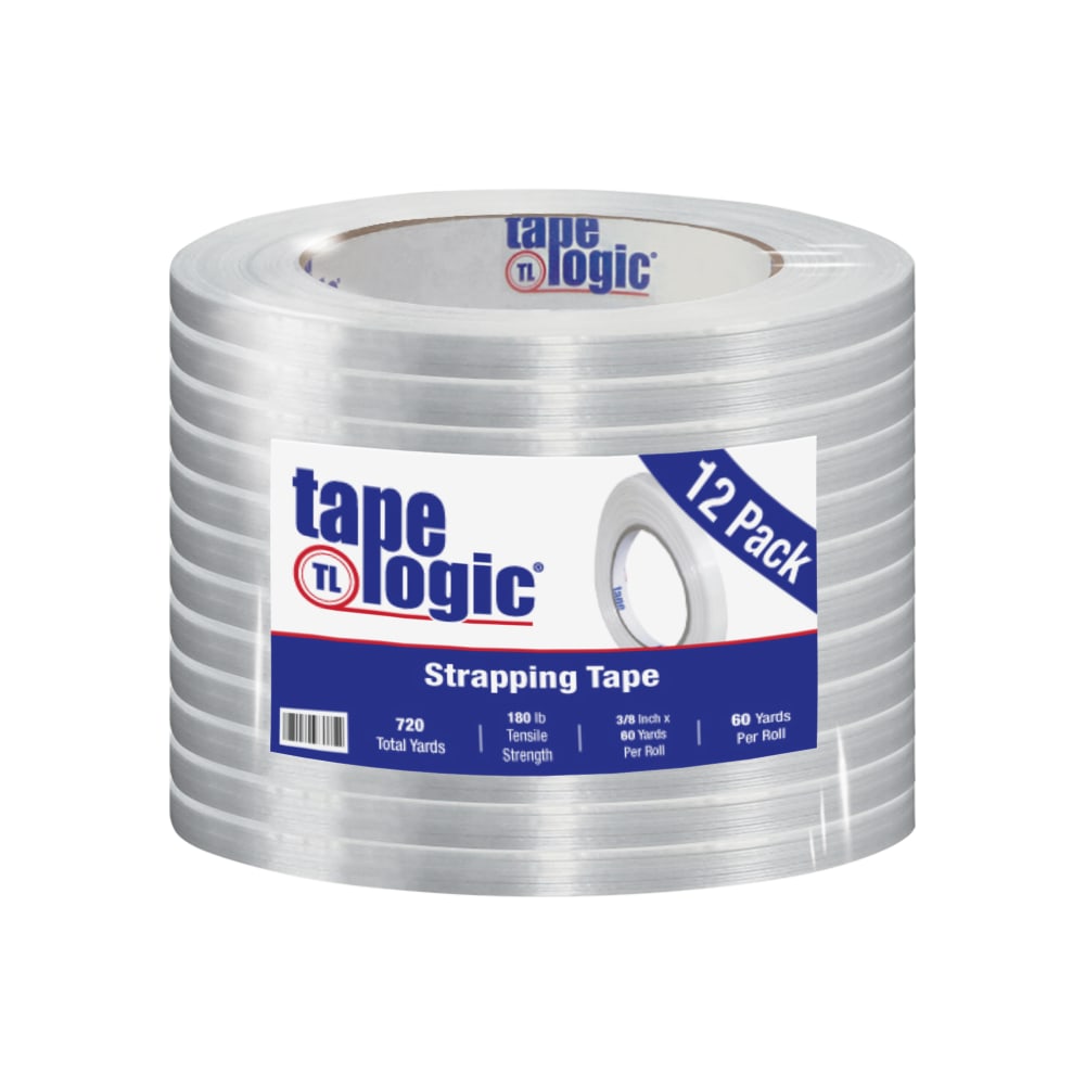 Tape Logic 1400 Strapping Tape, 3/8in x 60 Yd., Clear, Case Of 12 MPN:T912140012PK