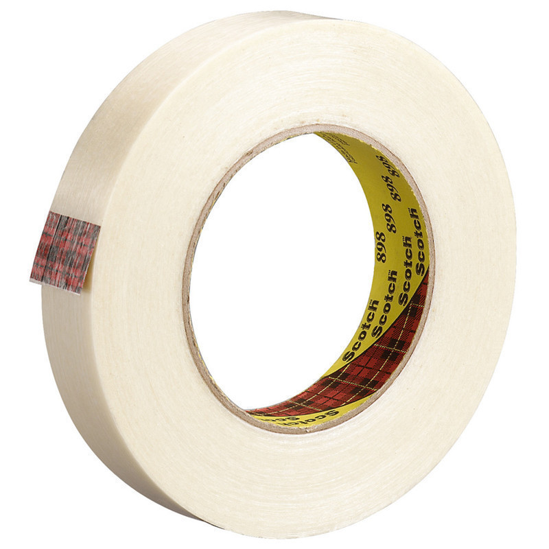 3M 898 Strapping Tape, 1/2in x 60 Yd., Clear, Case Of 72 MPN:T913898