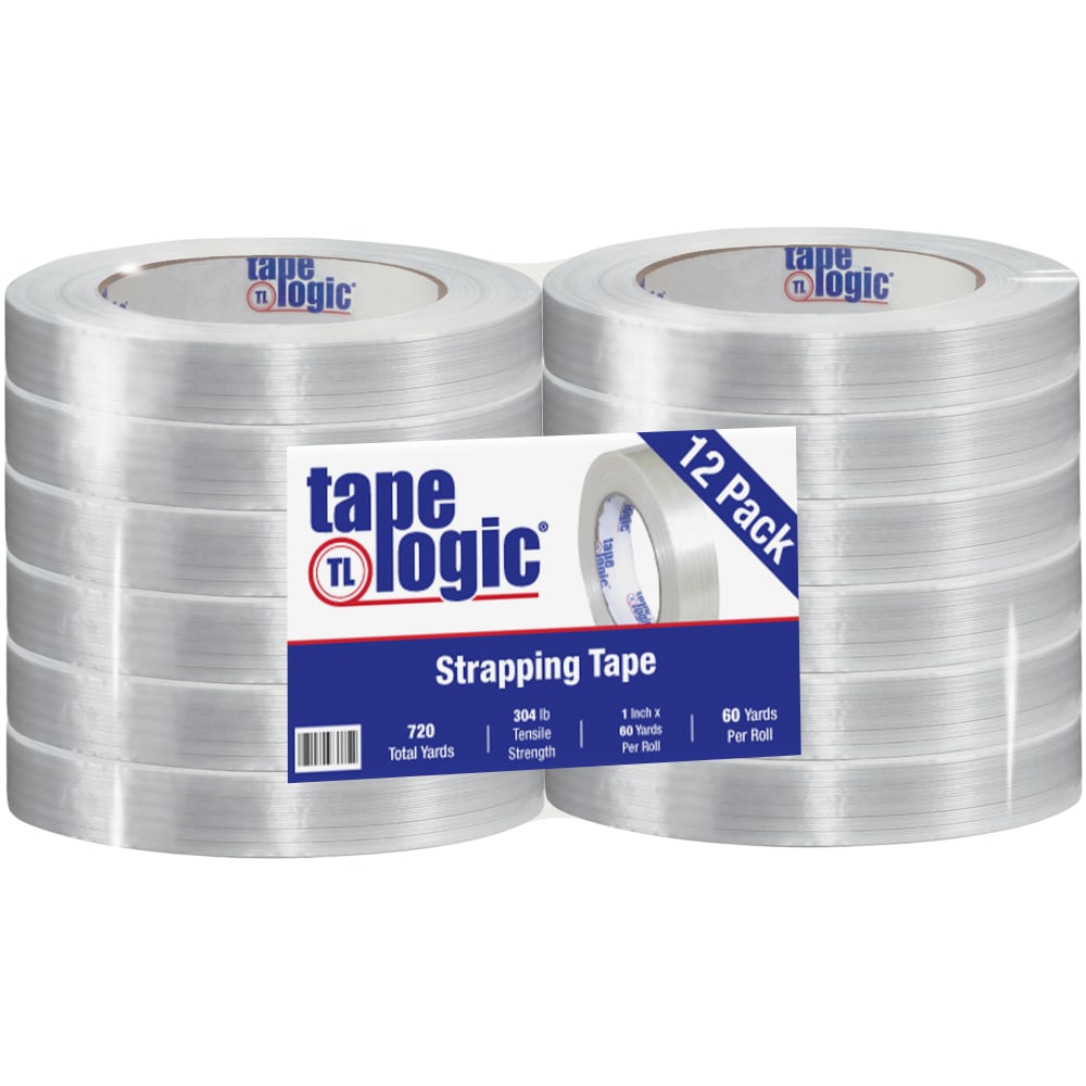 Tape Logic 1500 Strapping Tape, 1in x 60 Yd., Clear, Case Of 12 MPN:T915150012PK