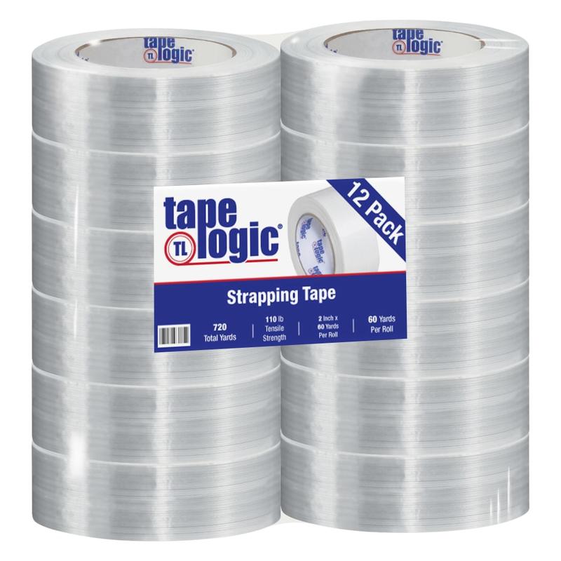Tape Logic 1300 Strapping Tape, 2in x 60 Yd., Clear, Case Of 12 MPN:T917130012PK