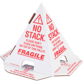 No Stack® Printed Pallet Cones White/Red 50/Pack CONERD