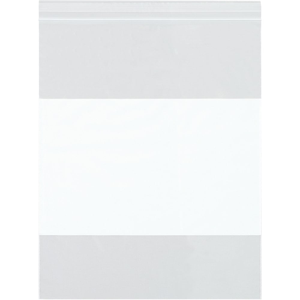 Partners Brand 4 Mil White Block Reclosable Poly Bags, 5in x 8in, Clear, Case Of 1000 MPN:PB3995