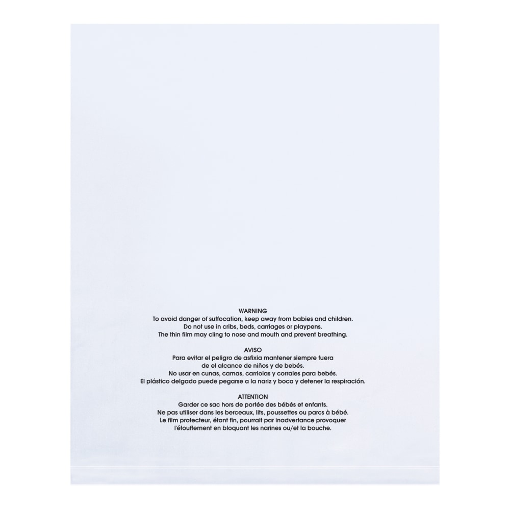 Partners Brand 2 Mil Flat Suffocation Warning Poly Bags, 9in x 12in, Clear, Case Of 100 MPN:PBM09122100