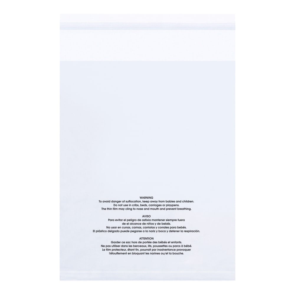 Partners Brand 1.5 Mil Resealable Suffocation Warning Poly Bags, 6in x 9in, Clear, Case Of 1000 MPN:PMR060915