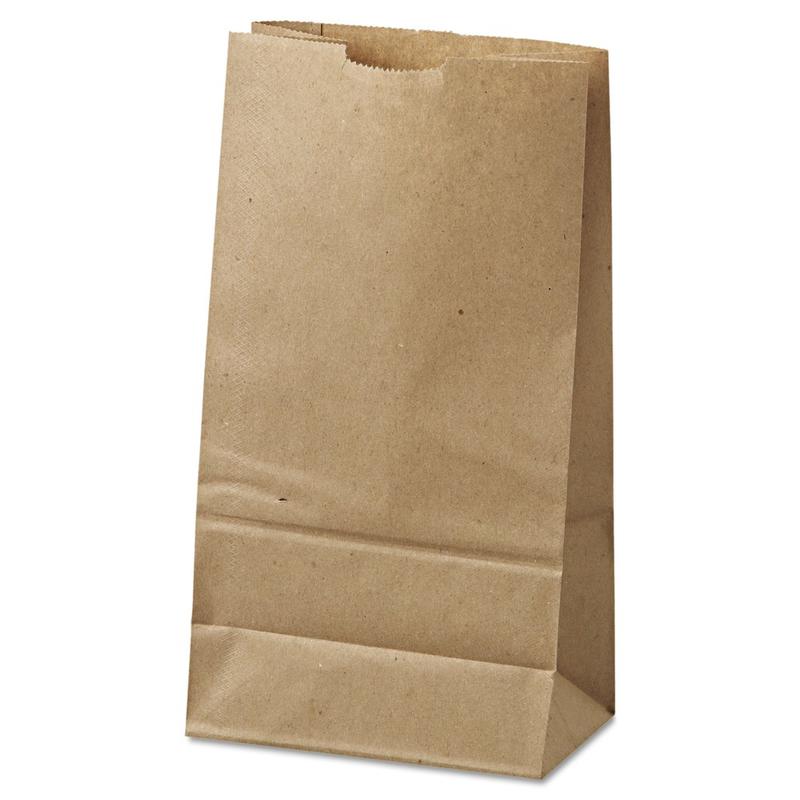 General Paper Grocery Bags, #6, 6in x 3 5/8in x 11 1/16in, 35 Lb, Brown, Pack Of 500 MPN:18406
