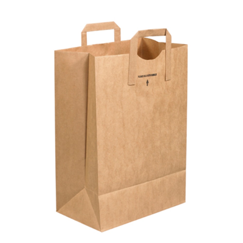 Partners Brand Flat Handle Grocery Bags 12in x 7in x 17in, Case of 300 MPN:BGFH102U
