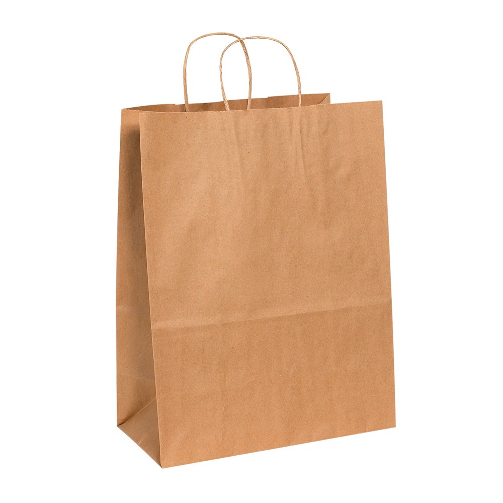 Partners Brand Paper Shopping Bags, 17inH x 13inW x 7inD, Kraft, Case Of 250 MPN:BGS106K