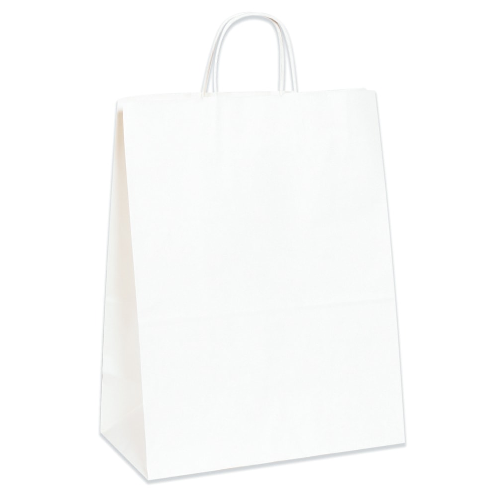 Partners Brand Paper Shopping Bags, 13inW x 7inD x 17inH, White, Case Of 250 MPN:BGS106W