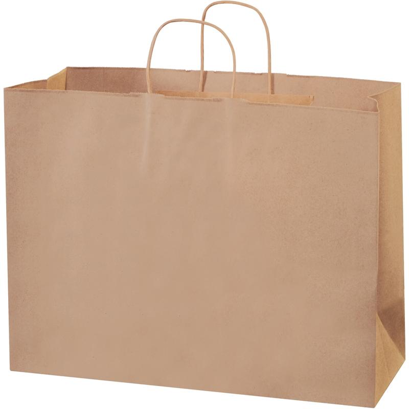 Partners Brand Paper Shopping Bags, 12inH x 16inW x 6inD, Kraft, Case Of 250 MPN:BGS108K