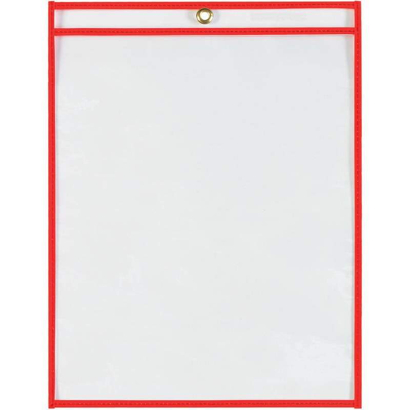 Partners Brand Job Ticket Holders, 9in x 12in, Neon Red, Pack Of 15 MPN:FSC12122APALST