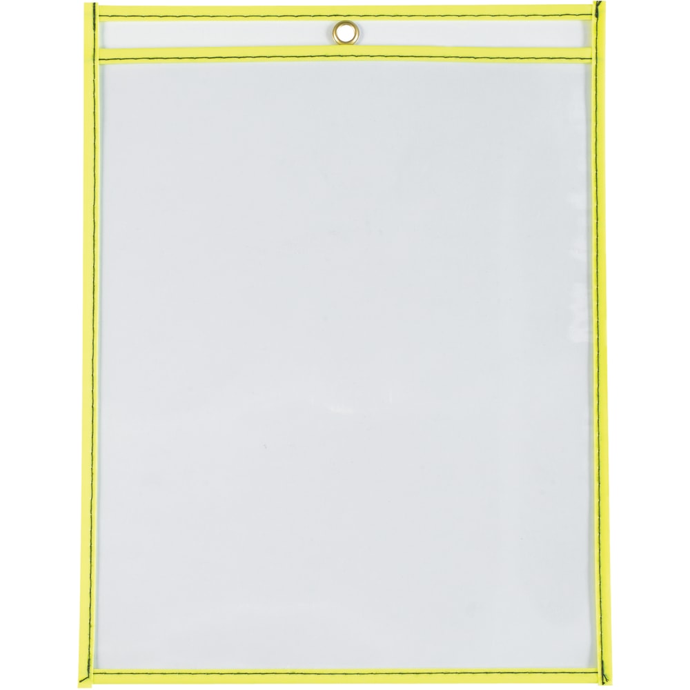 Partners Brand Job Ticket Holders, 9in x 12in, Neon Yellow, Pack Of 15 MPN:FSC12122APELM