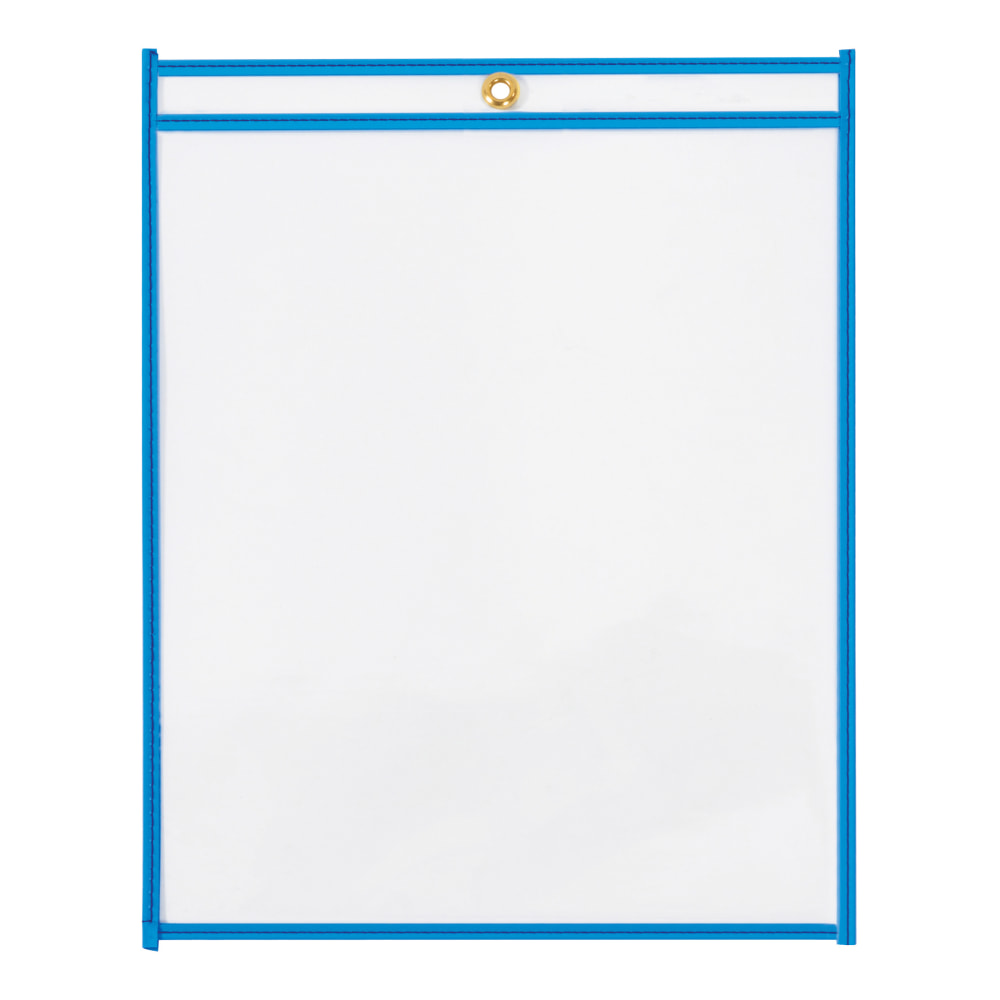 Partners Brand Industrial Zippered Job Ticket Holders, 9in x 12in, Neon Blue, Case Of 15 Holders MPN:JTH115BE
