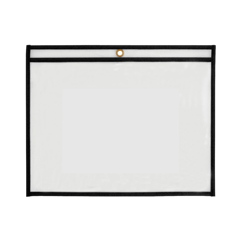 Partners Brand Stitched Job Ticket Holders, 8-1/2in x 11in, Black, Case Of 25 Holders MPN:JTH117