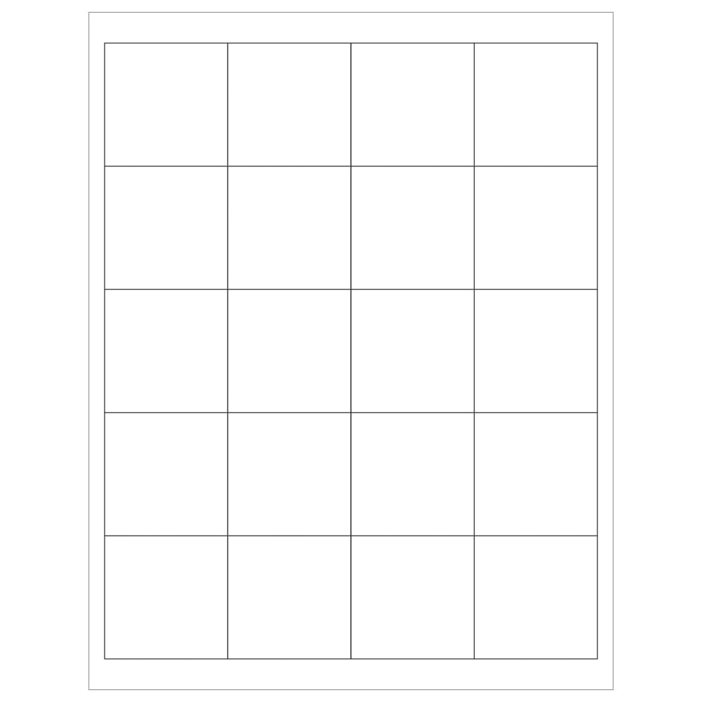 Tape Logic Inkjet/Laser Labels, LL111, Rectangle, 2in x 2in, White, Case Of 2, 000 MPN:LL111