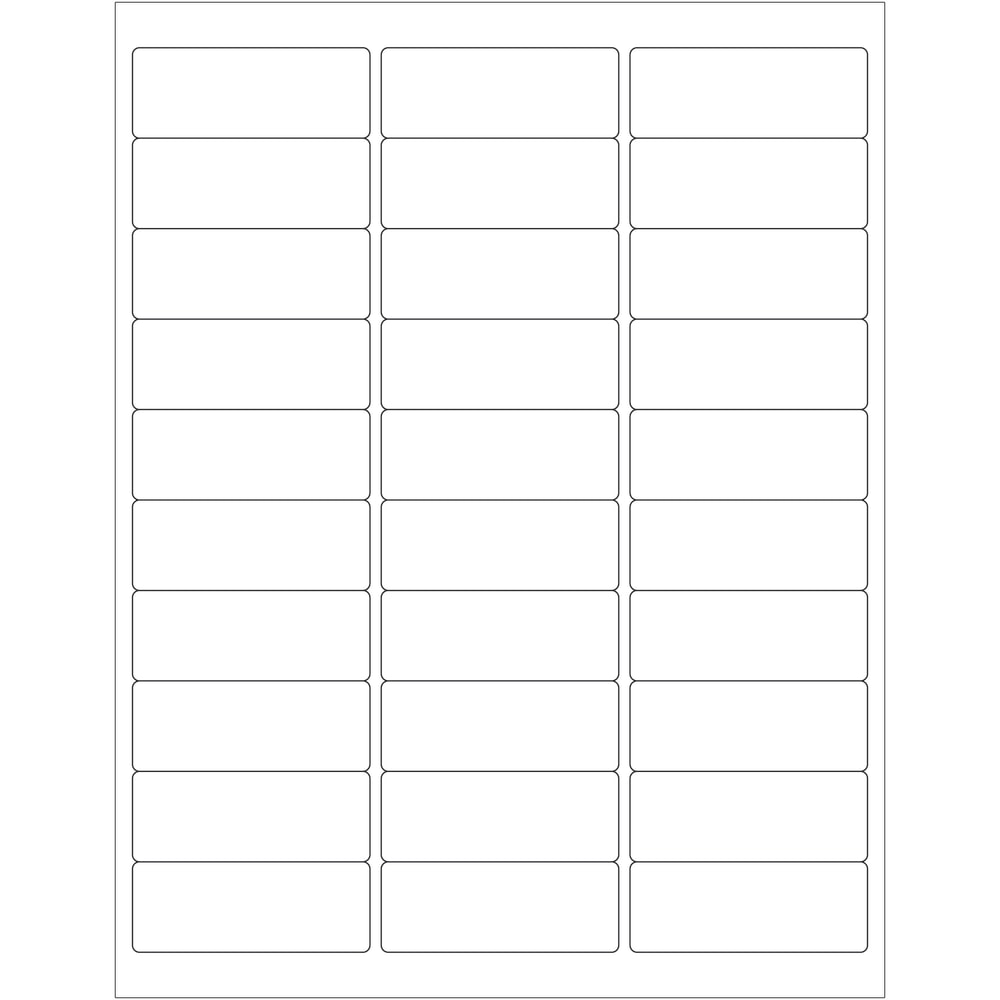 Tape Logic Inkjet/Laser Labels, LL113, Rectangle, 2 5/8in x 1in, White, Case Of 3, 000 MPN:LL113