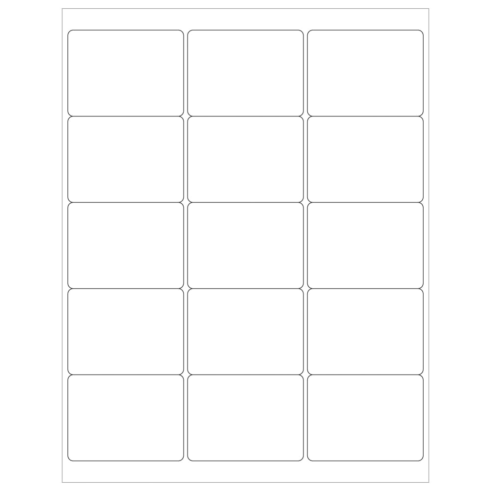 Tape Logic Inkjet/Laser Labels, LL114, Rectangle, 2 11/16in x 2in, White, Case Of 1, 500 MPN:LL114