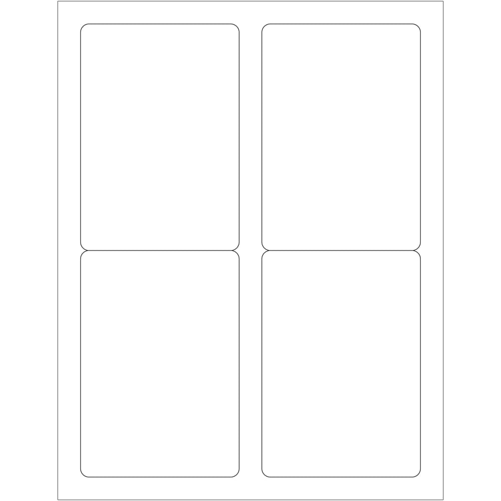 Tape Logic Inkjet/Laser Labels, LL119, Rectangle, 3 1/2in x 5in, White, Case Of 400 MPN:LL119