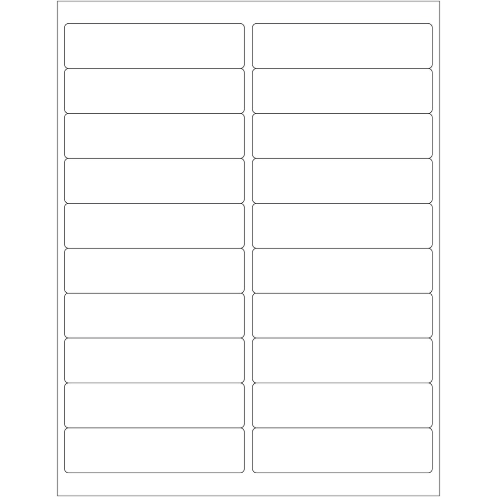 Tape Logic Inkjet/Laser Labels, LL121, Rectangular, 4in x 1in, White, Case Of 2, 000 MPN:LL121