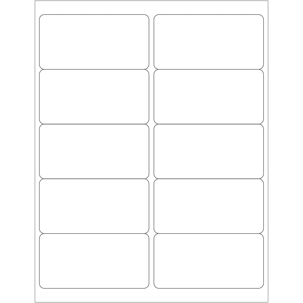 Tape Logic Inkjet/Laser Labels, LL124, Rectangle, 4in x 2in, White, Case Of 1, 000 MPN:LL124
